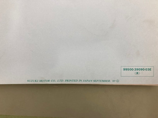 Suzuki 99500-39090-03E GSXR1100 Service Manual '89 Genuine