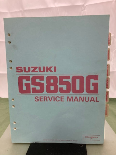 Suzuki 99500-38002-03E GS850G Service Manual '83 Genuine