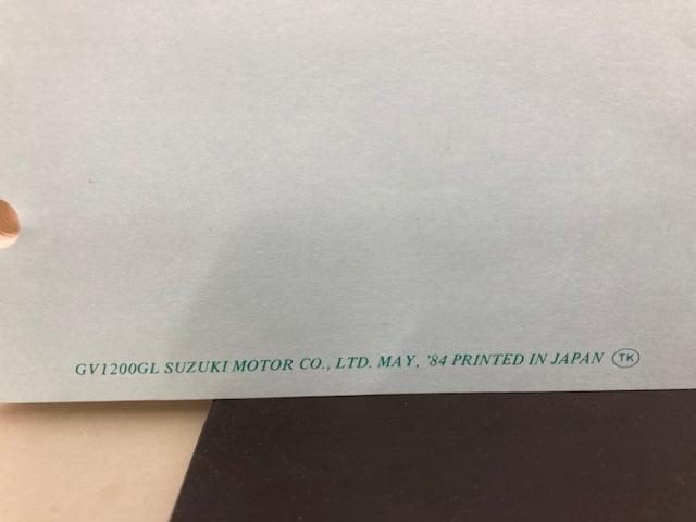Suzuki 99500-39041-03E GV1200GL Service Manual '84 Genuine