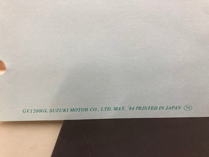 Suzuki 99500-39041-03E GV1200GL Service Manual '84 Genuine