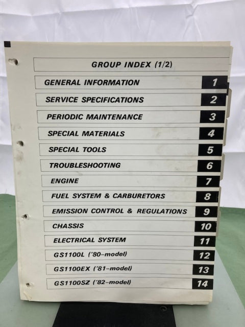 Suzuki 99500-39011-03E GS1100 Service Manual '82 Genuine