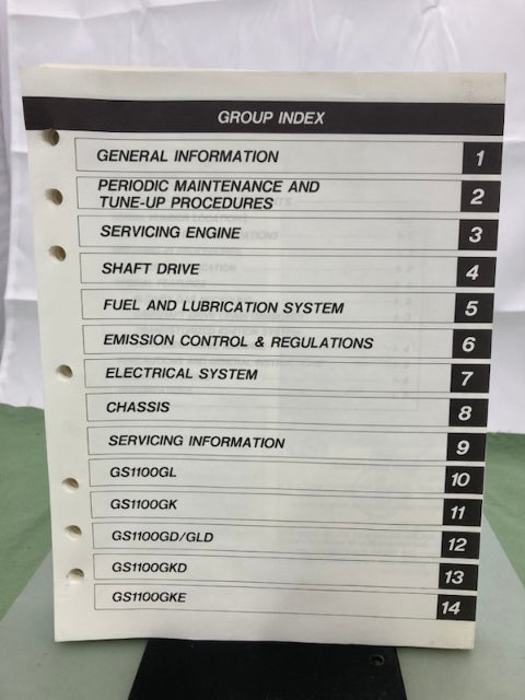 Suzuki 99500-39022-03E GS1100G Service Manual '82 Genuine