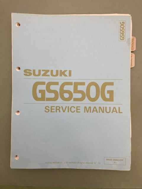 Suzuki 99500-36002-03E GS650G Service Manual '81 Genuine