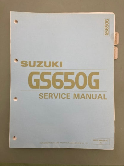 Suzuki 99500-36002-03E GS650G Service Manual '81 Genuine