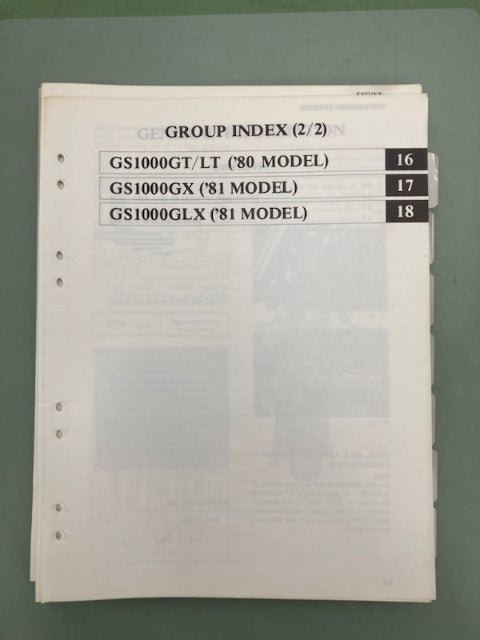 Suzuki 99500-39001-03E GS1000 Service Manual '79-'82 Genuine