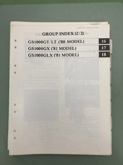 Suzuki 99500-39001-03E GS1000 Service Manual '79-'82 Genuine
