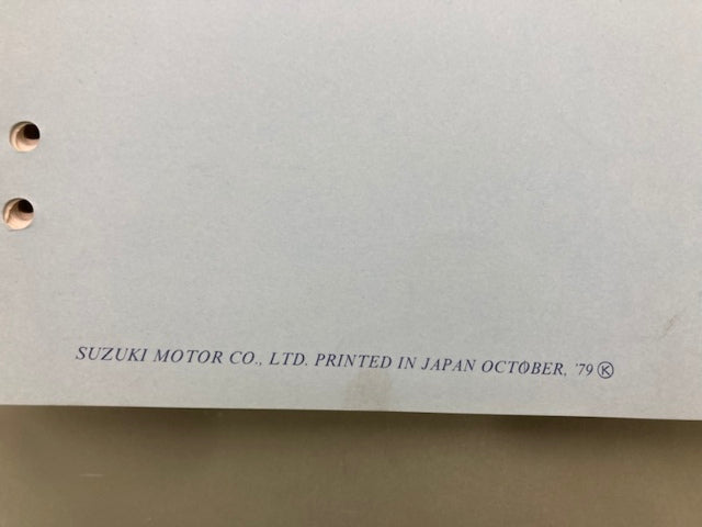Suzuki 99500-39001-03E GS1000 Service Manual '79-'82 Genuine