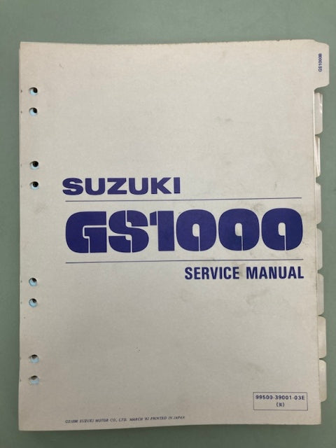Suzuki 99500-39001-03E GS1000 Service Manual '79-'82 Genuine