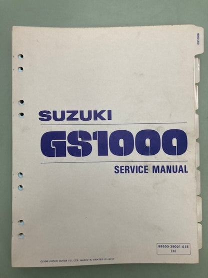 Suzuki 99500-39001-03E GS1000 Service Manual '79-'82 Genuine