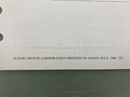 Suzuki 99501-37180-03E GSX750F Supplementary Service Manual '94 Genuine