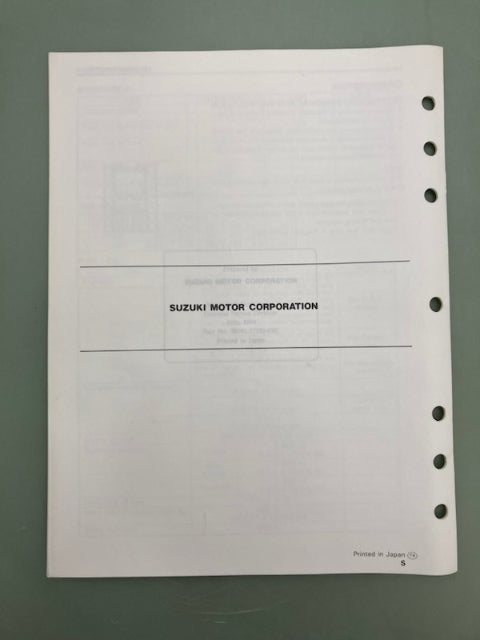 Suzuki 99501-37180-03E GSX750F Supplementary Service Manual '94 Genuine