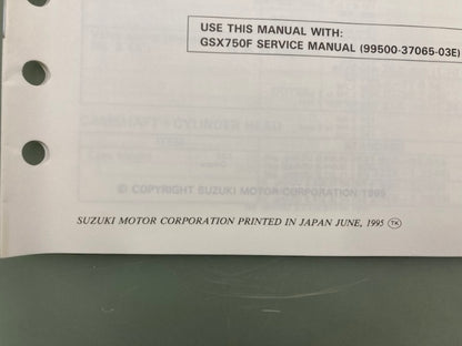 Suzuki 99501-37190-03E GSX750F Supplementary Service Manual '95 Genuine