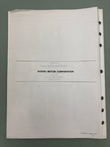 Suzuki 99501-37190-03E GSX750F Supplementary Service Manual '95 Genuine