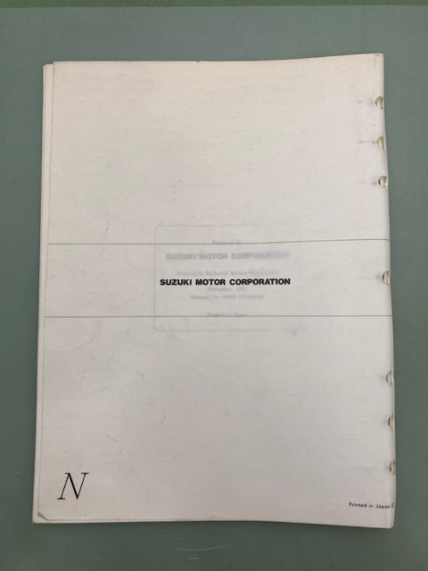 Suzuki 99501-39190-03E GSX1100G Supplementary Service Manual '91 Genuine