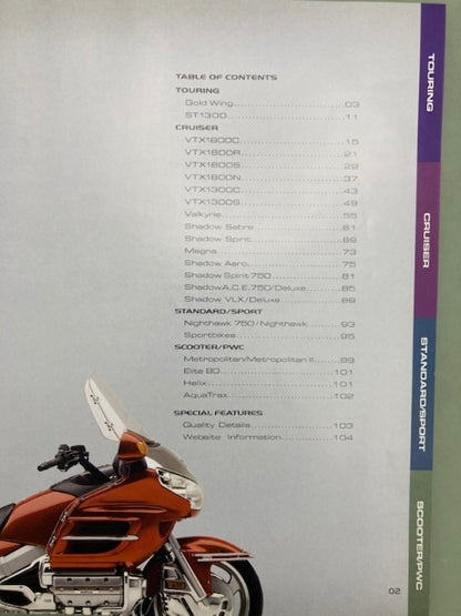 Honda Genuine Accessories Catalog '04 Genuine