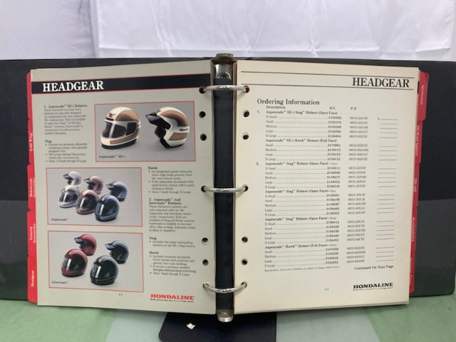 Honda Hondaline Motorcycle Accessory Catalog 1986 Genuine