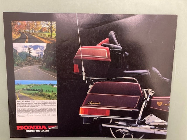 Honda Gold Wings 1987 Goldwing Sales Brochure Genuine