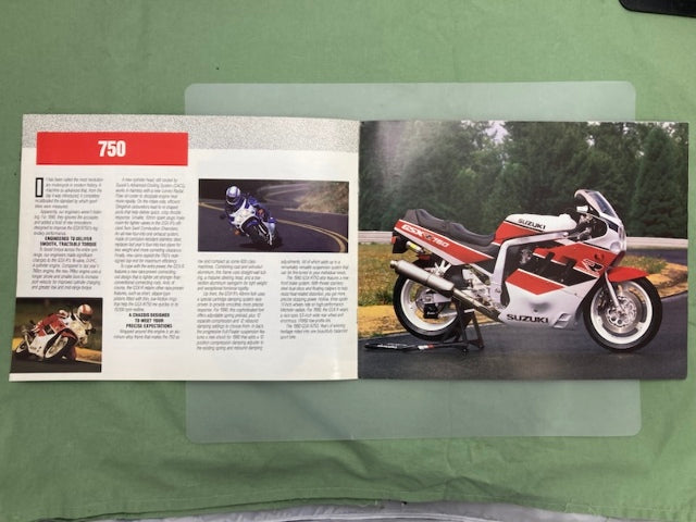 Suzuki 1990 GSX-R Motorcycle Sales Brochure Genuine