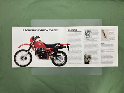 Honda XL600R 1984 Motorcycle Sales Brochure Genuine