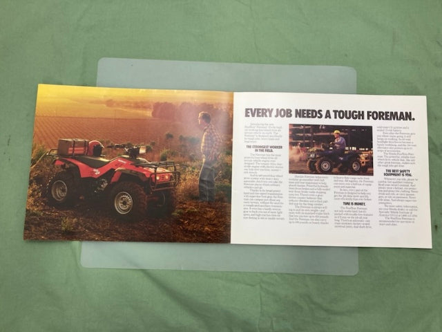 Honda FourTrax Foreman 4x4 1987 ATV Sales Brochure Genuine