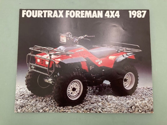 Honda FourTrax Foreman 4x4 1987 ATV Sales Brochure Genuine