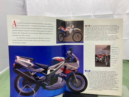 Honda 1992 All Models Motorcycle Sales Brochure Genuine