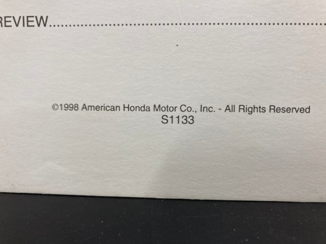 Honda Full Cycle S1133 Electrical Principles Educational Manual '98 Genuine