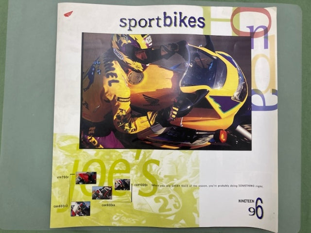 Honda Sportbikes VFR750F CBR600F3 CBR900RR CBR1000F Sales Brochure 1996 Genuine