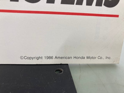 Honda Technical Series Motorcycle Electrical Systems Manual 1986 Genuine