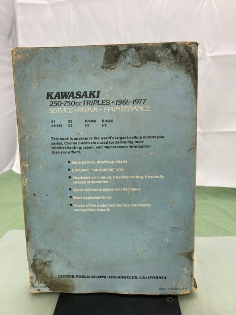 Clymer Kawasaki 250-750cc Triples 1969-1977 Service Manual Genuine