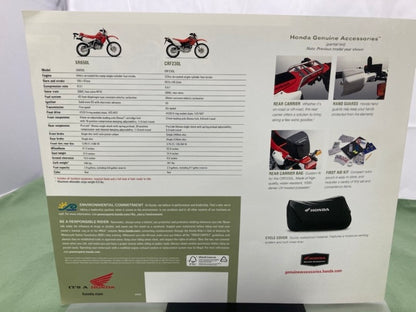 Honda Dual Sport XR650L CRF230L Sales Brochure 2009 Genuine
