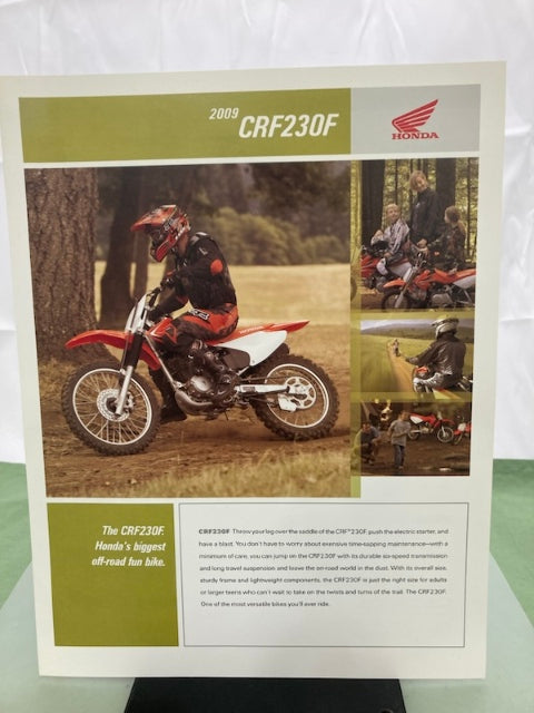 Honda CRF230F Sales Brochure & Spec Sheet 2009 Genuine