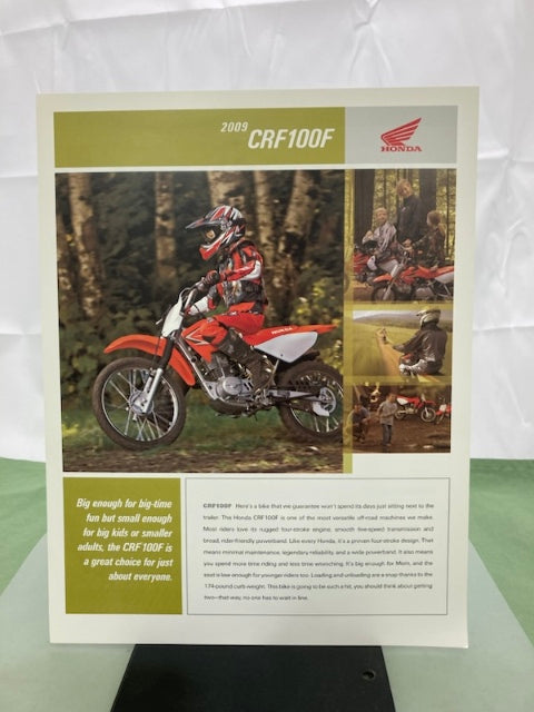Honda CRF100F Sales Brochure & Spec Sheet 2009 Genuine
