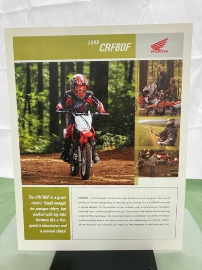 Honda CRF80F Sales Brochure & Spec Sheet 2009 Genuine