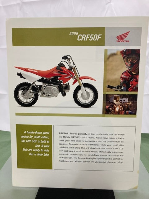 Honda CRF50F Sales Brochure & Spec Sheet 2009 Genuine