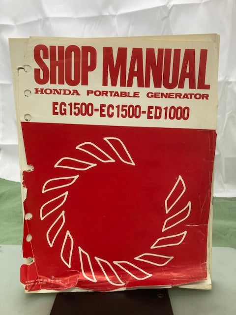 Honda 6287101 EG1500 EC1500 ED1000 Generator Shop Manual 1977 Genuine