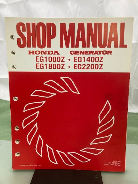 Honda 61ZA300 EG1000Z EG1400Z EG1800Z EG2200Z Generator Shop Manual 1983 Genuine