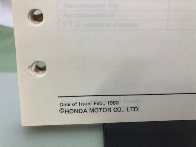 Honda 61ZA300 EG1000Z EG1400Z EG1800Z EG2200Z Generator Shop Manual 1983 Genuine