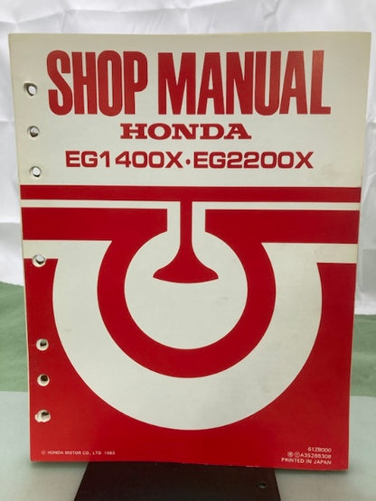 Honda 61ZB000 EG1400X EG2200X Generator Shop Manual 1983 Genuine