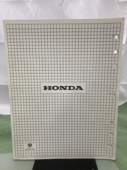 Honda 61ZT300 EU1000i Shop Manual '98 Revised '03 w/ Supplement '99 Genuine