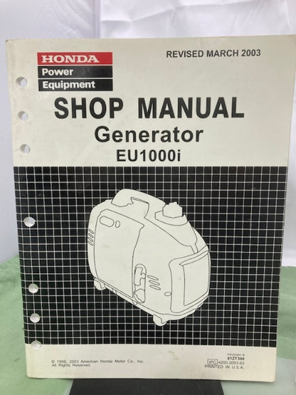 Honda 61ZT300 EU1000i Shop Manual '98 Revised '03 w/ Supplement '99 Genuine