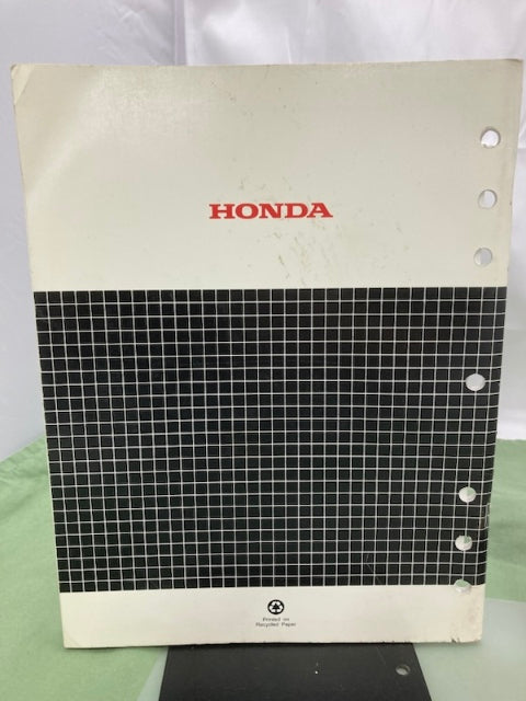 Honda 61ZT300 EU1000i Shop Manual '98 Revised '03 w/ Supplement '99 Genuine