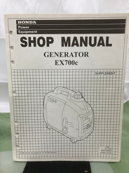 Honda 61ZT300 EU1000i Shop Manual '98 Revised '03 w/ Supplement '99 Genuine