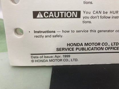 Honda 61ZT300 EU1000i Shop Manual '98 Revised '03 w/ Supplement '99 Genuine