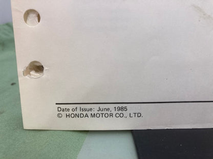 Honda 61ZC000 EX1000 Shop Manual 1985 w/ Supplement 61ZC000Z 1997 Genuine