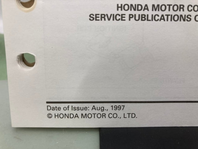 Honda 61ZC000 EX1000 Shop Manual 1985 w/ Supplement 61ZC000Z 1997 Genuine
