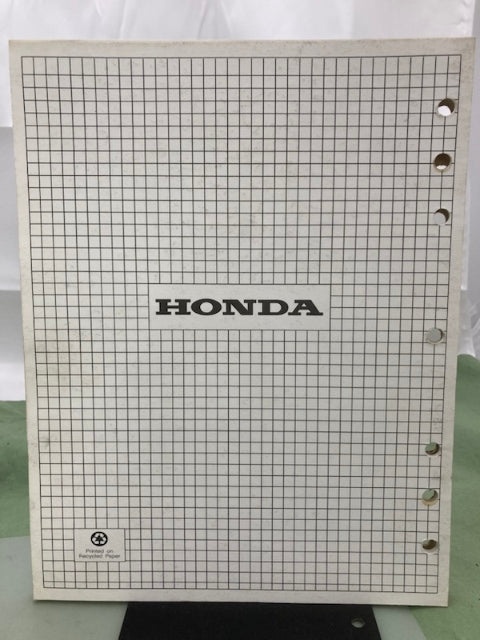 Honda 61ZC000 EX1000 Shop Manual 1985 w/ Supplement 61ZC000Z 1997 Genuine