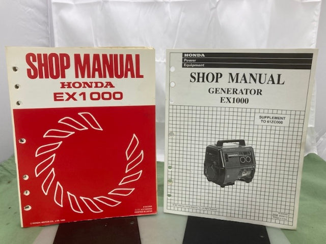 Honda 61ZC000 EX1000 Shop Manual 1985 w/ Supplement 61ZC000Z 1997 Genuine
