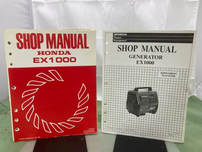 Honda 61ZC000 EX1000 Shop Manual 1985 w/ Supplement 61ZC000Z 1997 Genuine