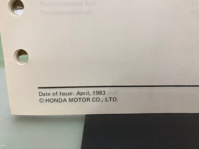 Honda 61ZA700 EX800 Generator Shop Manual 1983 Genuine